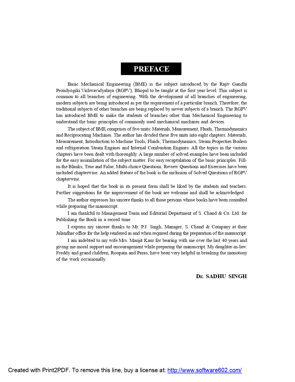 Download RGPV Bhopal Basic Mechanical Engineering PDF Online 2020