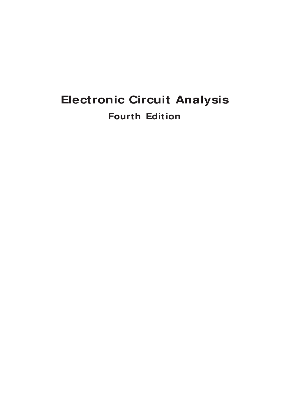 Download Electronic Circuit Analysis PDF Online by Prof. K. Lal Kishore