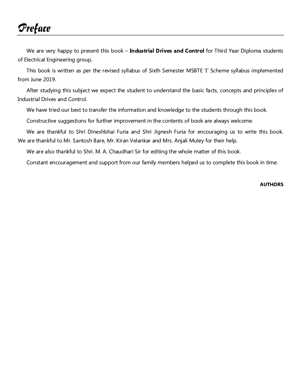 Download Industrial Drives And Control by Sandeep M. Chaudhari, Nilesh