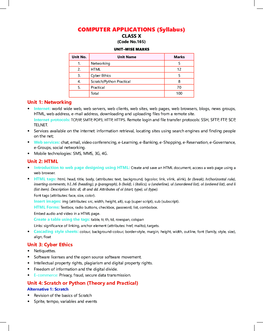 Download Computer Application Textbook for Class 10 PDF Online 2021