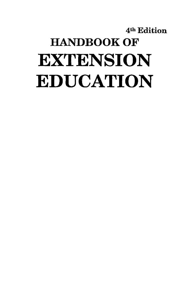 Download Handbook Of Extension Education PDF Online by O.S.Rathore, M.S