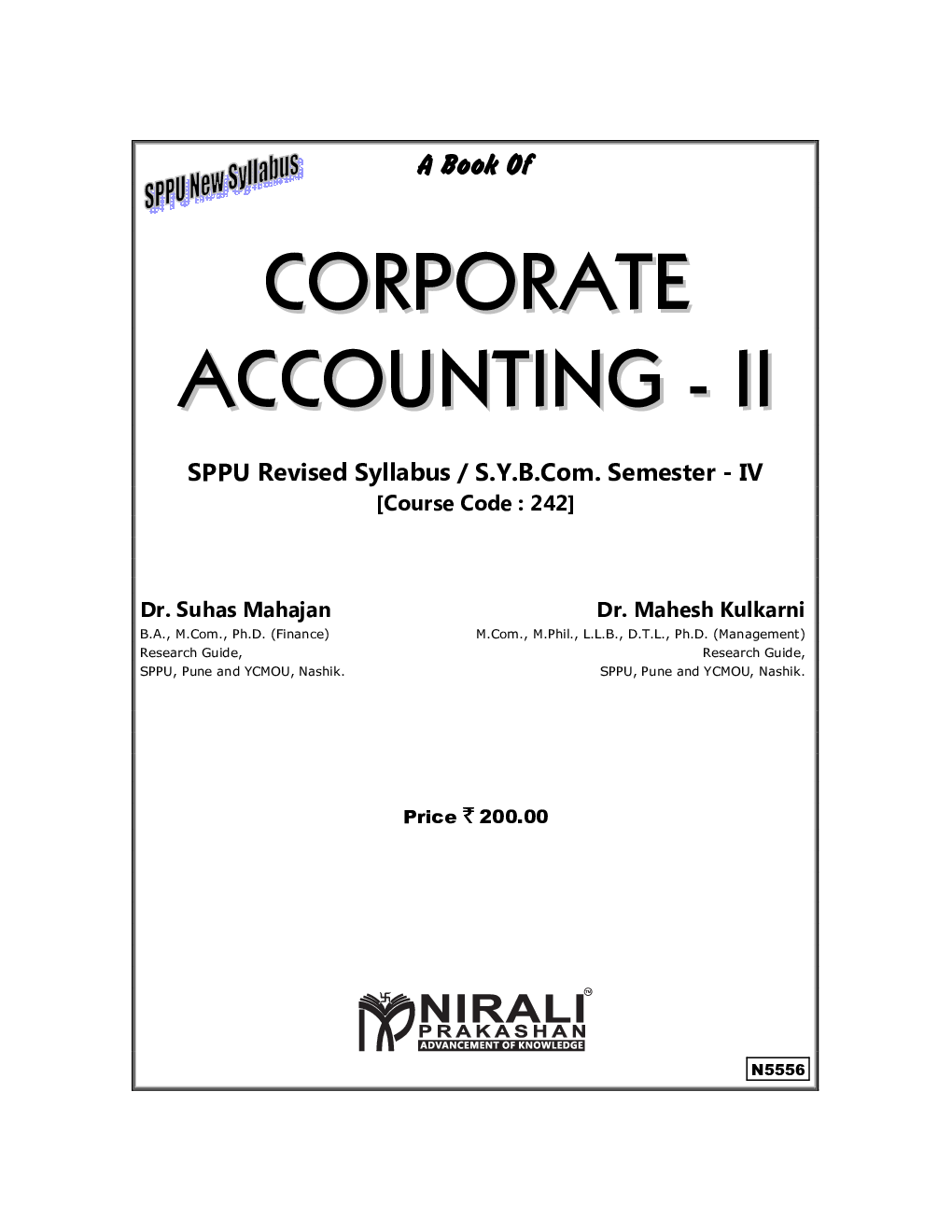 Download Corporate Accounting 2 2021 PDF Online by Dr Suhas Mahajan