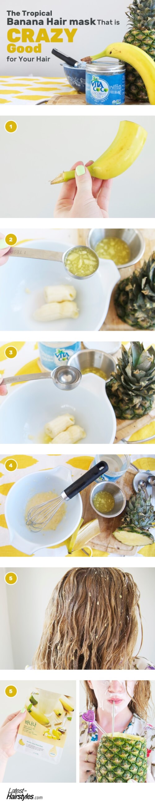 An Easy 3Ingredient Banana Hair Mask Tutorial For Dry, Damaged Hair