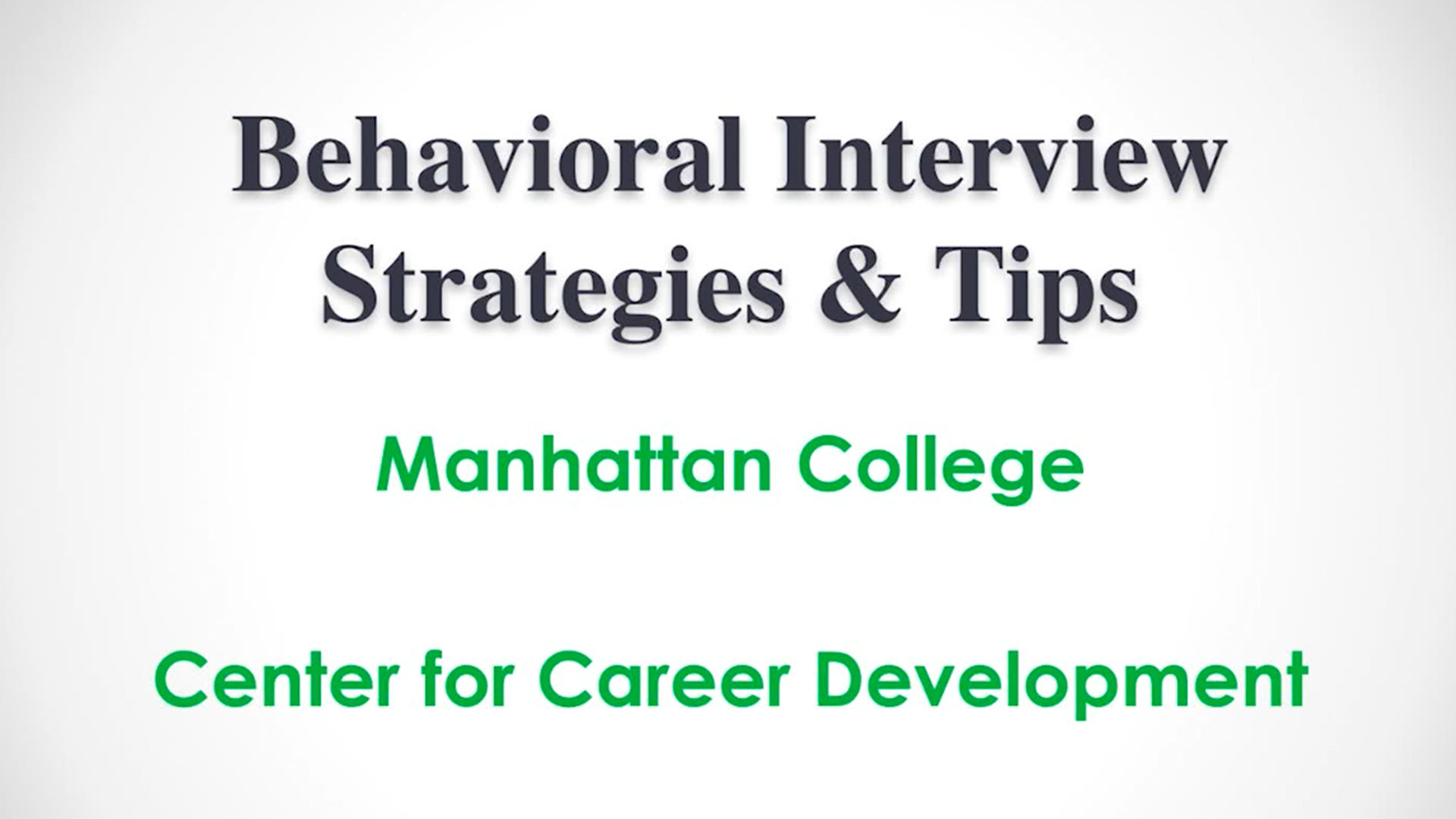 On Campus Recruiting Center for Career Development Inside Manhattan