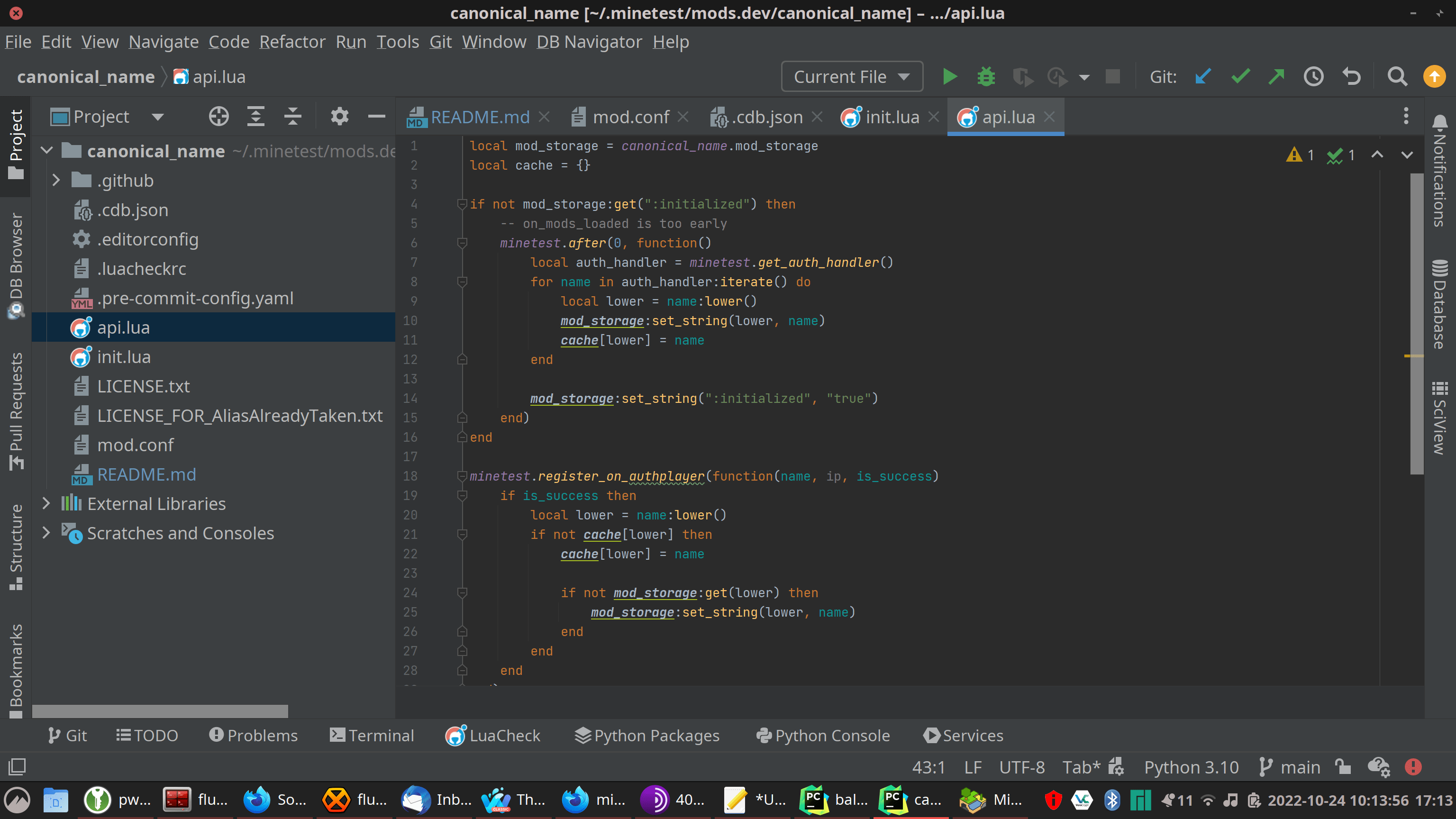 canonical name ContentDB