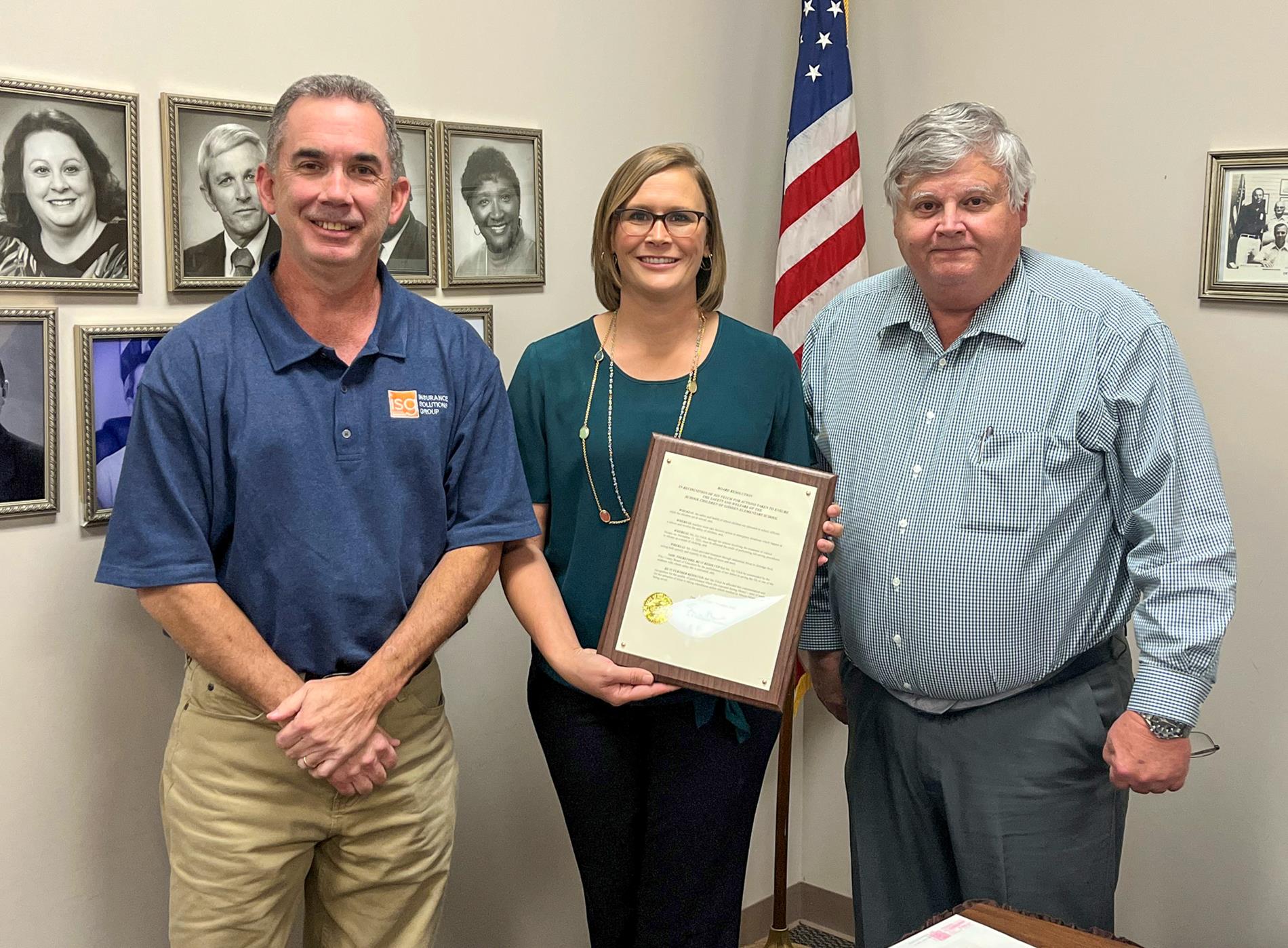 Mrs. Joy Felch presented with Board Resolution