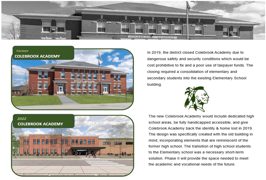 Proposed Colebrook Academy and CTE Center