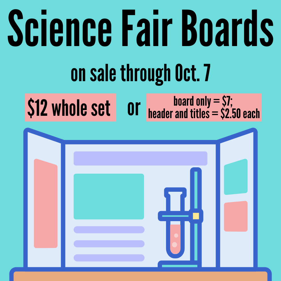 Science Fair boards on sale
