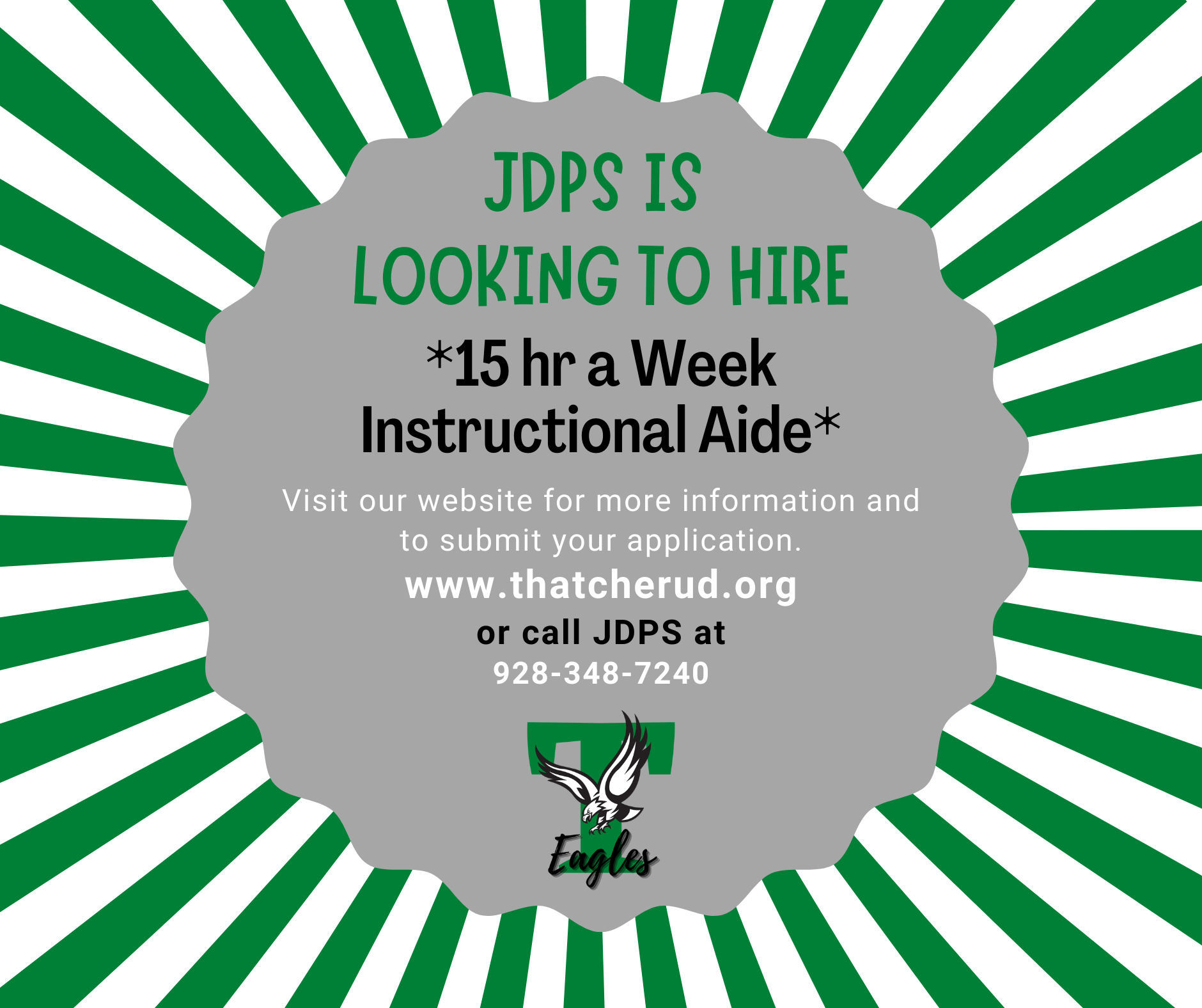 JDPS is Looking to Hire a 15 hr Instructional Aide