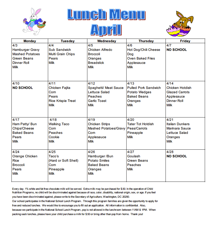 Lunch Menus