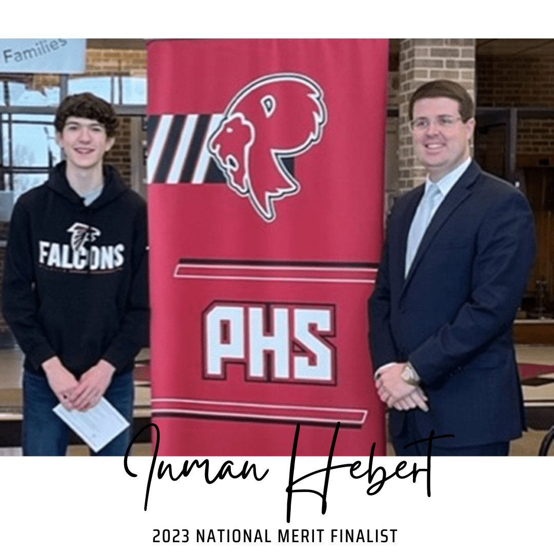 PHS' Inman Hebert Named National Merit Finalist