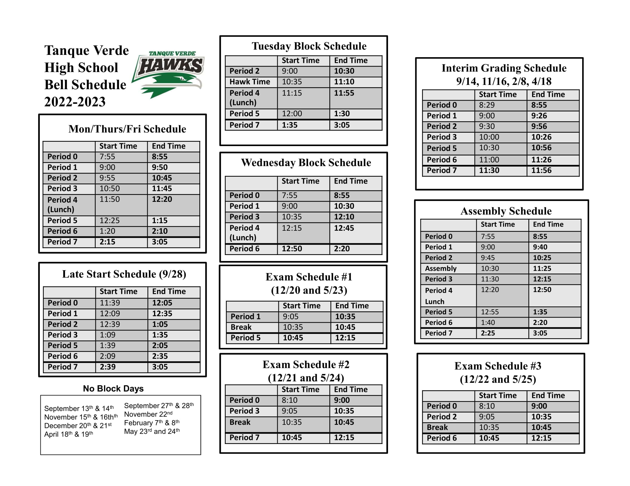 Bell Schedule