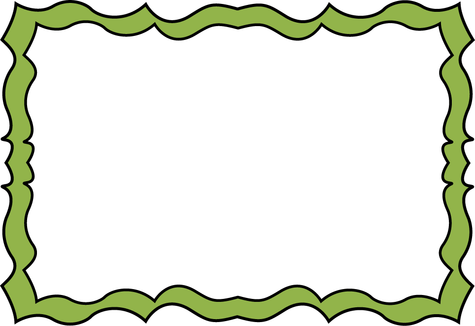 Forest Green Squiggle Frame Free Clip Art Frames