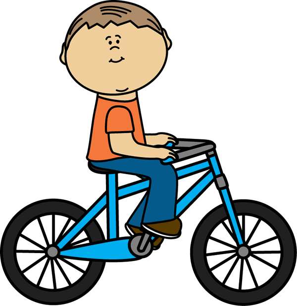 Boy Riding a Bicycle Clip Art Boy Riding a Bicycle Image