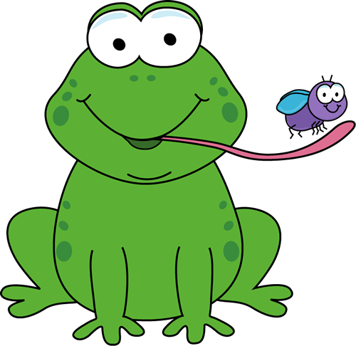 Frog Eating a Fly Clip Art Frog Eating a Fly Image