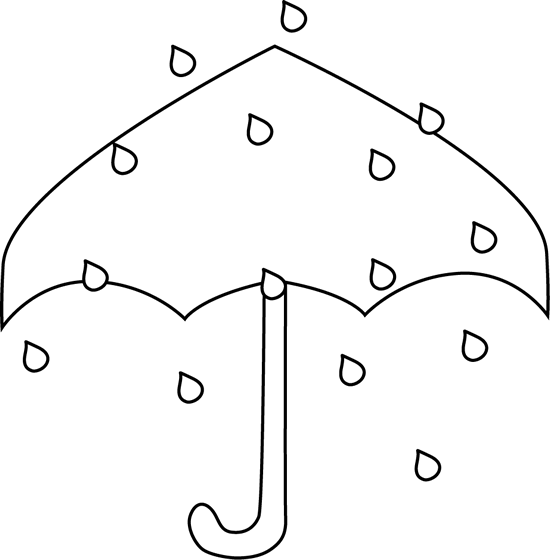 Black and White Rain Umbrella Clip Art Black and White Rain Umbrella