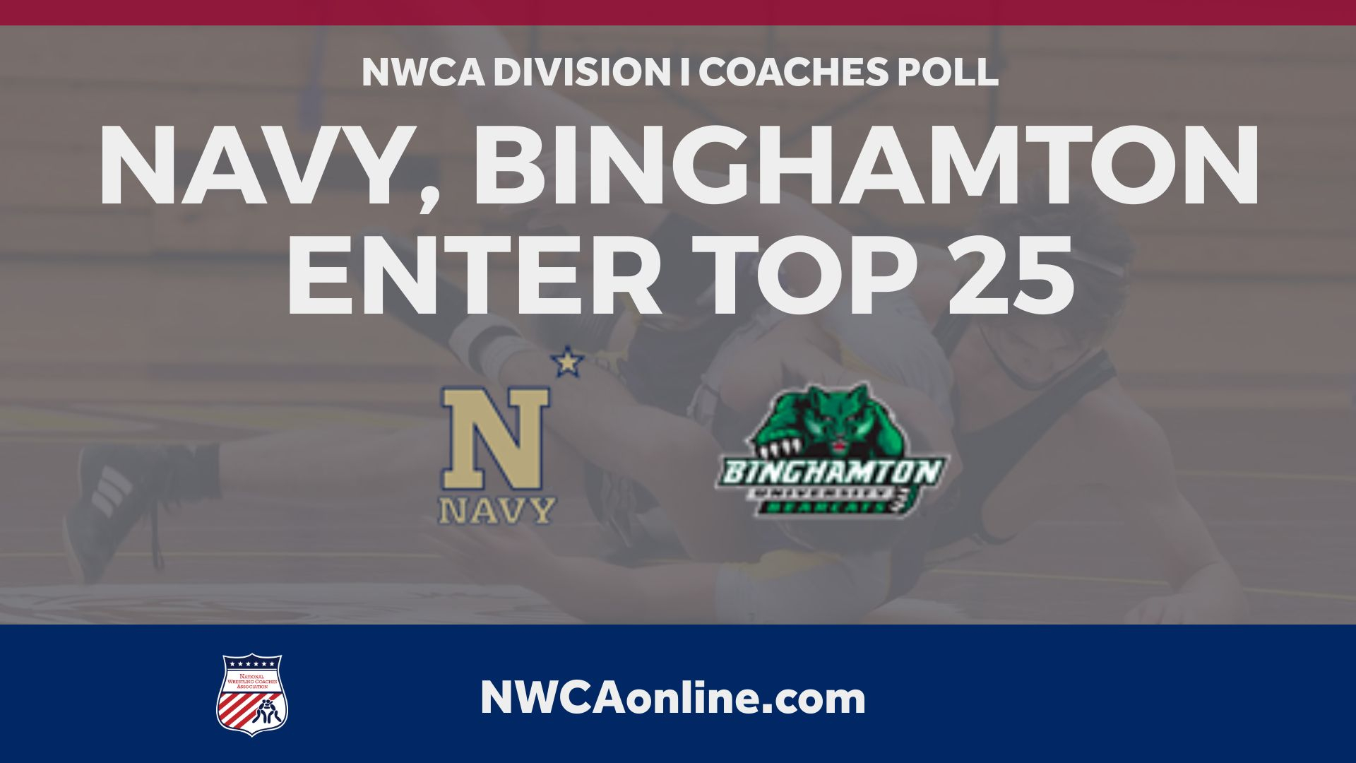 Navy, Binghamton break into Top 25 NWCA
