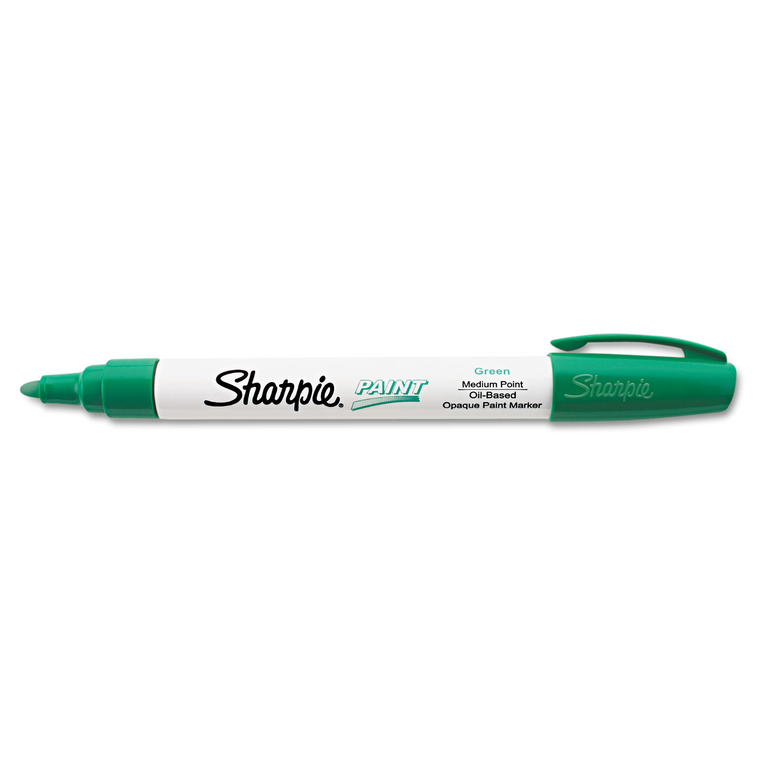 Permanent Paint Marker, Medium Bullet Tip, Green Reparto