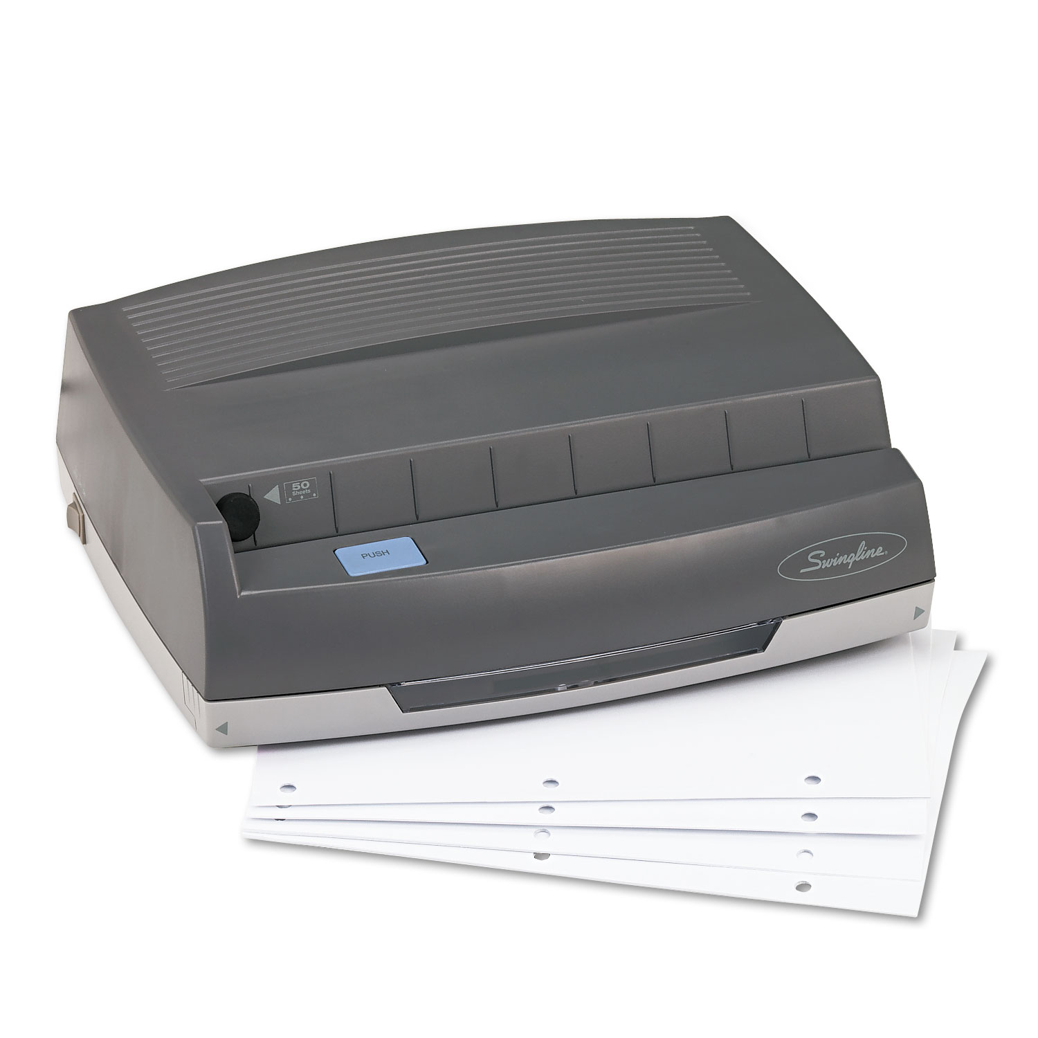 SWI9800350 Swingline® 50Sheet 350MD Electric ThreeHole Punch Zuma