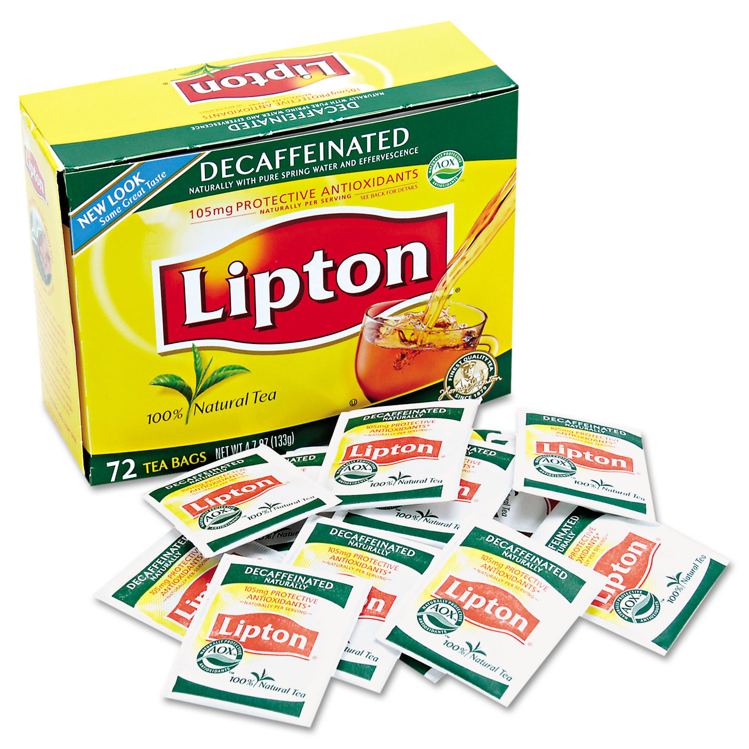 Lipton® Tea Bags, Decaffeinated, 72/Box National Everything Wholesale