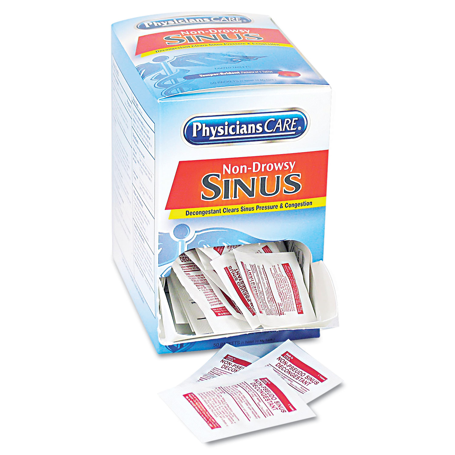 Sinus Decongestant Congestion Medication, 10mg, One Tablet/Pack, 50