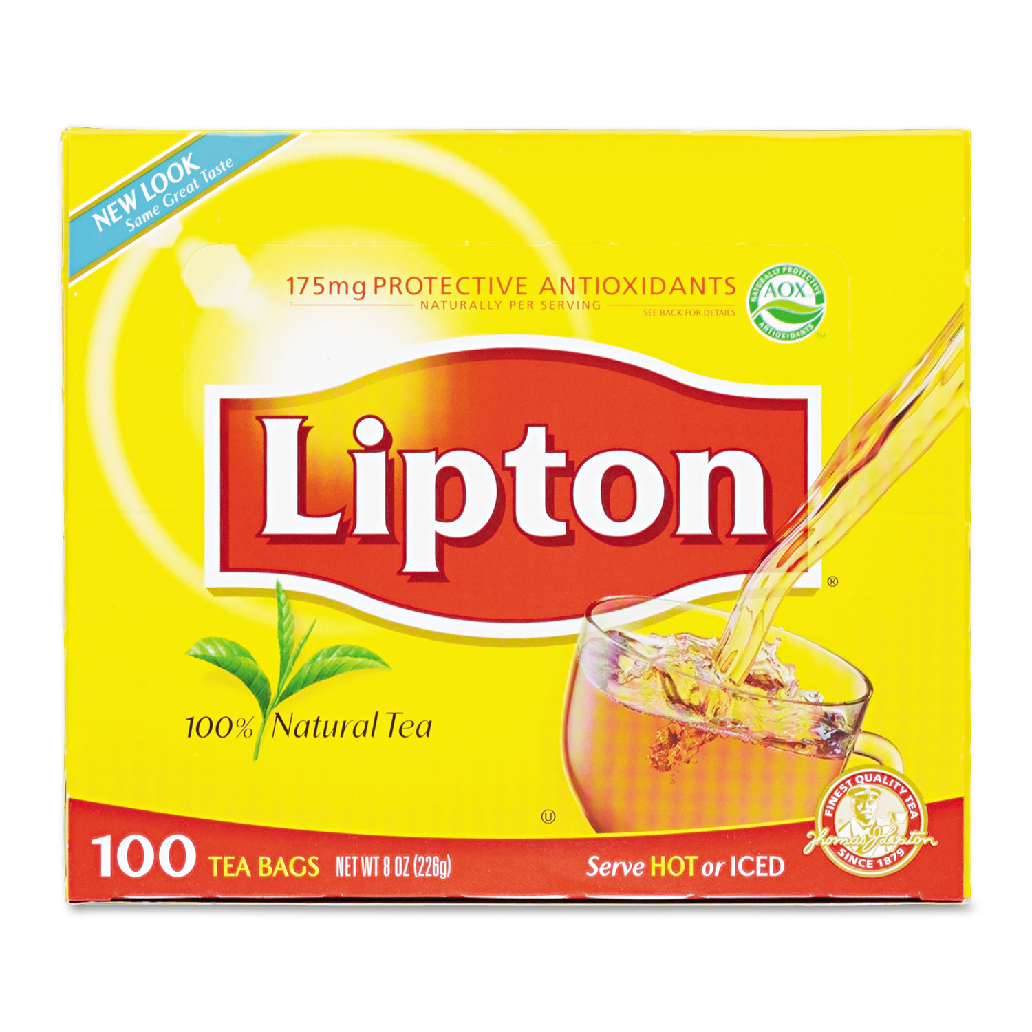 Lipton® Tea Bags, Regular, 100/Box National Everything Wholesale