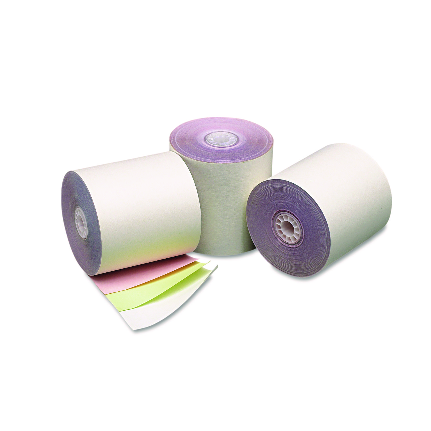 Iconex™ Impact Printing Carbonless Paper Rolls, 3" x 70 ft, White