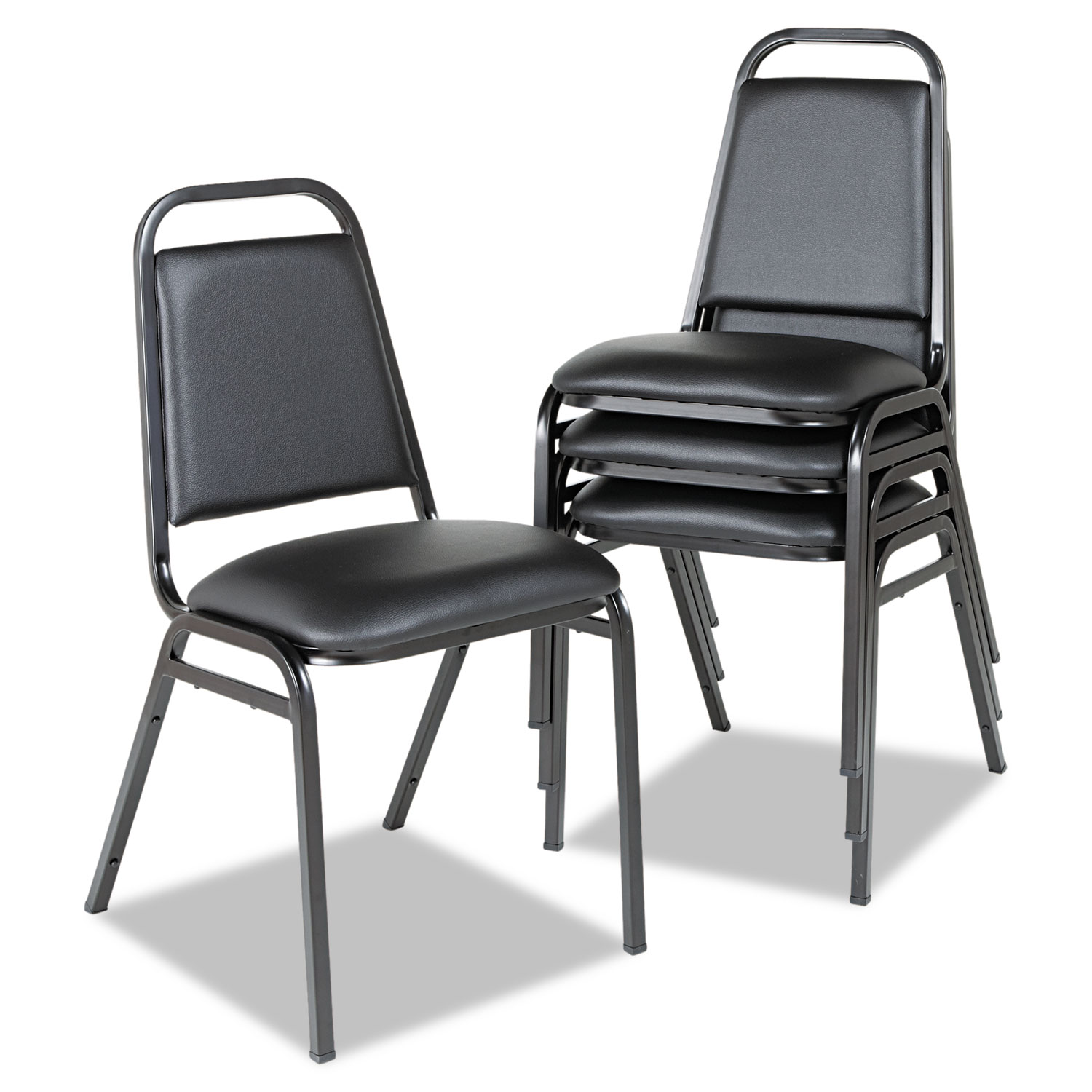 ALESC68VY10B Alera® Padded Steel Stack Chair w/Square Back Zuma