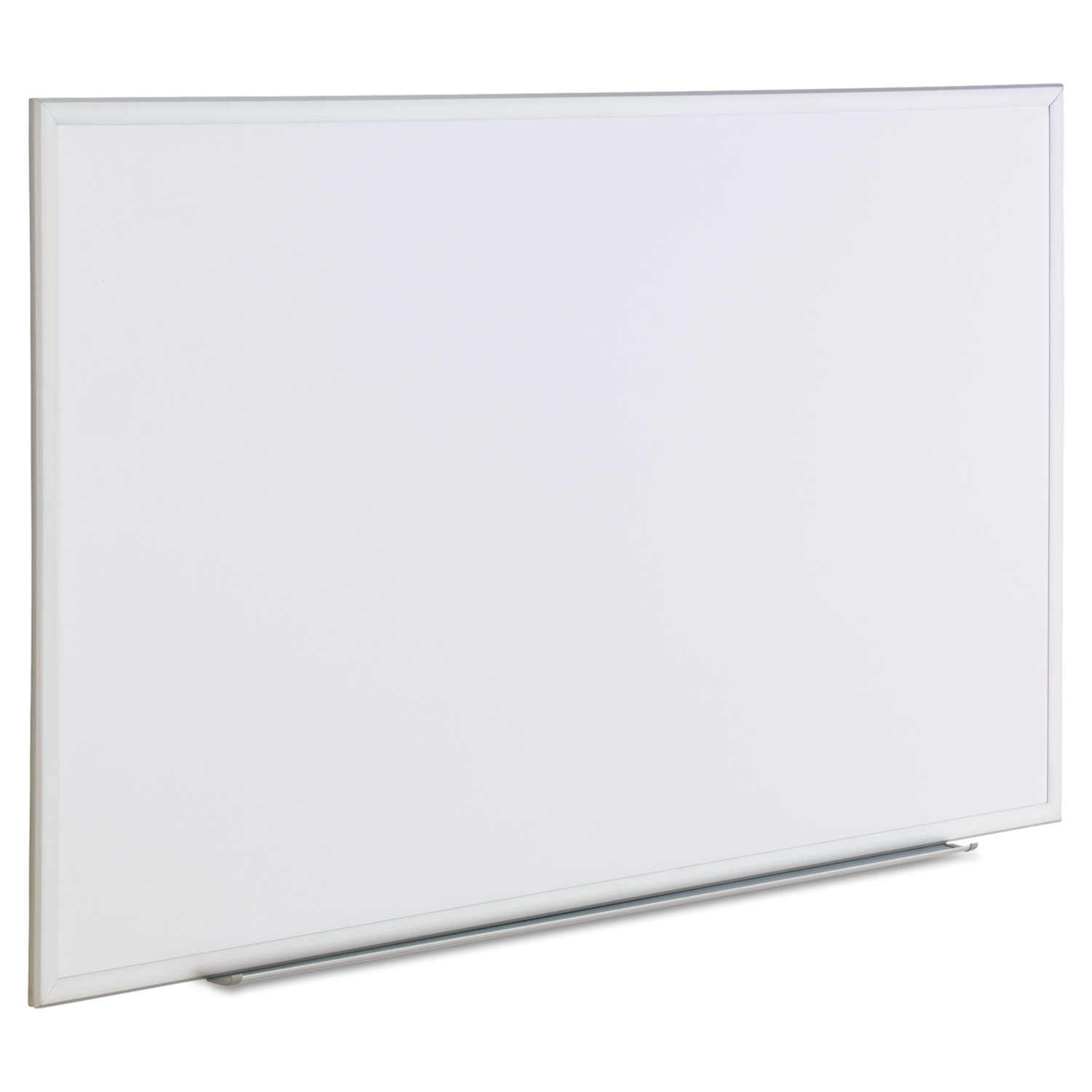 Universal® Dry Erase Board, Melamine, 60 x 36, SatinFinished Aluminum