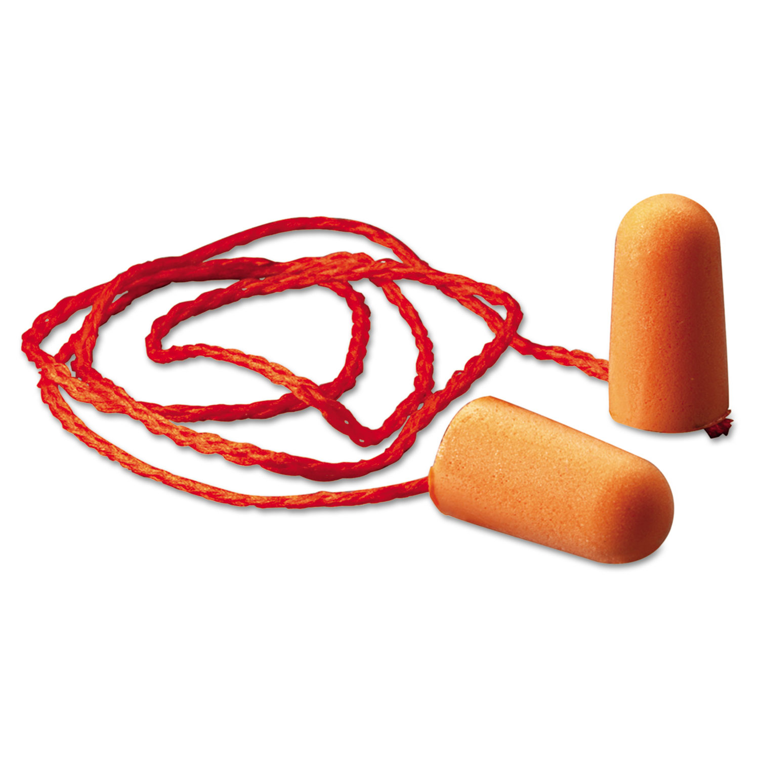 3M Foam SingleUse Earplugs, Corded, 29NRR, Orange, 100 Pairs BuyDirect