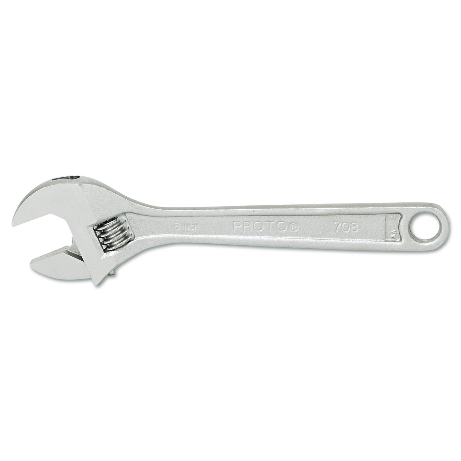 PROTO® PROTO Adjustable Wrench, 8" Long, 1 1/8" Opening, Satin Chrome
