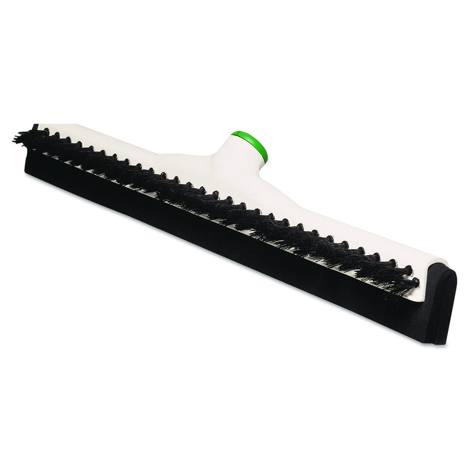 Sanitary Brush with Squeegee, Black Polypropylene Bristles, 18" Brush