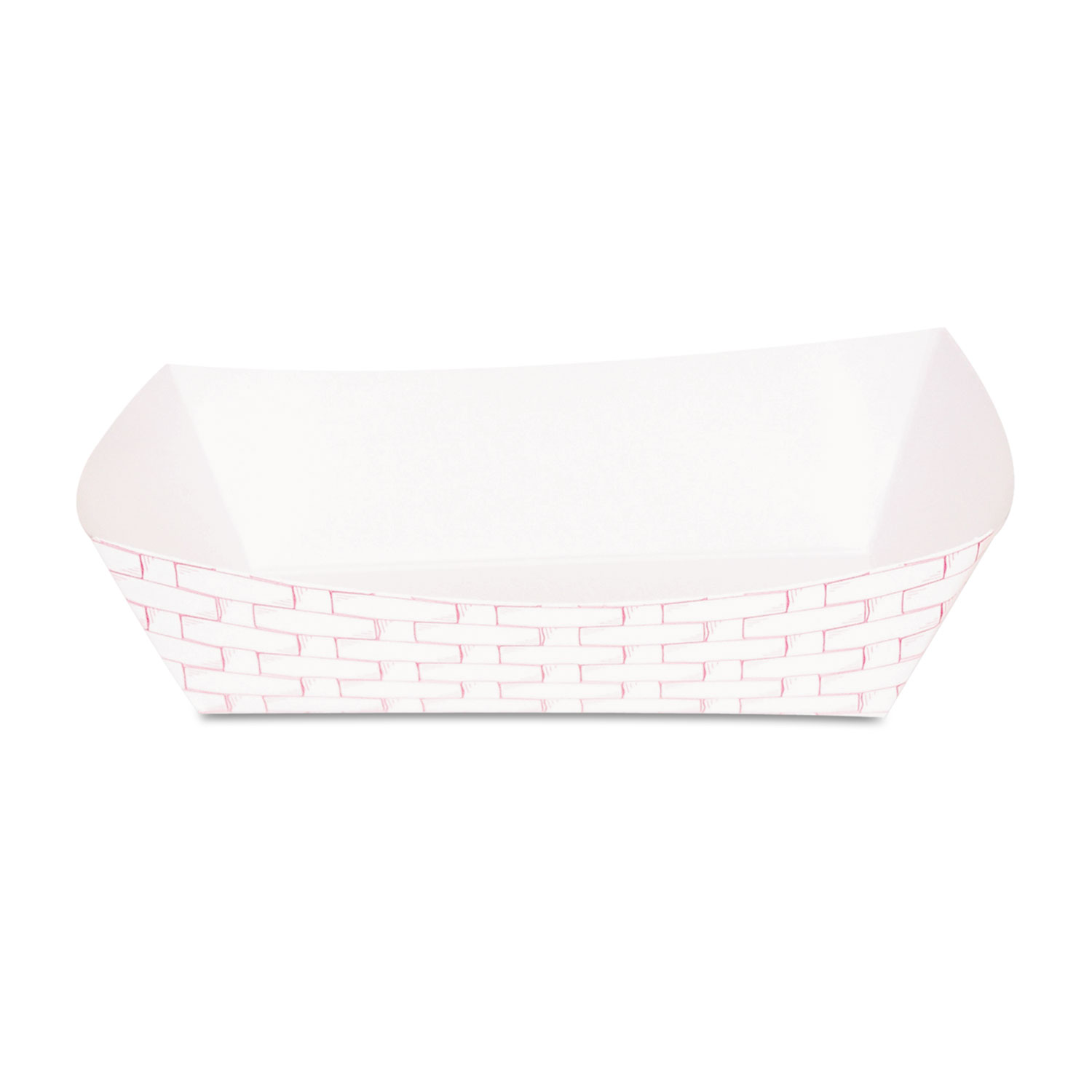 Boardwalk Paper Food Baskets, 5lb Capacity, Red/White, 500/Carton