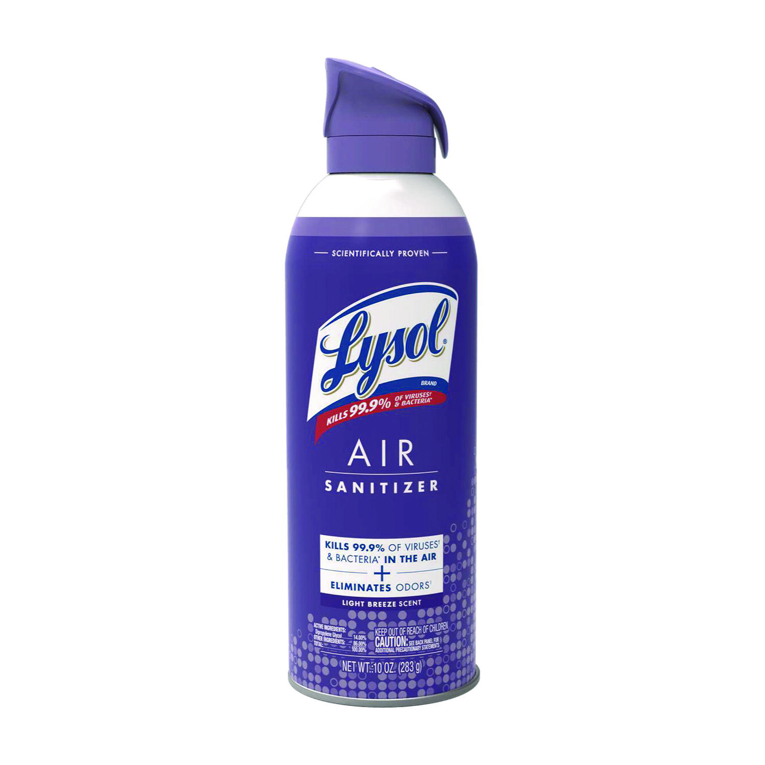 LYSOL® Brand Air Sanitizer Spray, Light Breeze Scent, 10 oz Aerosol Can