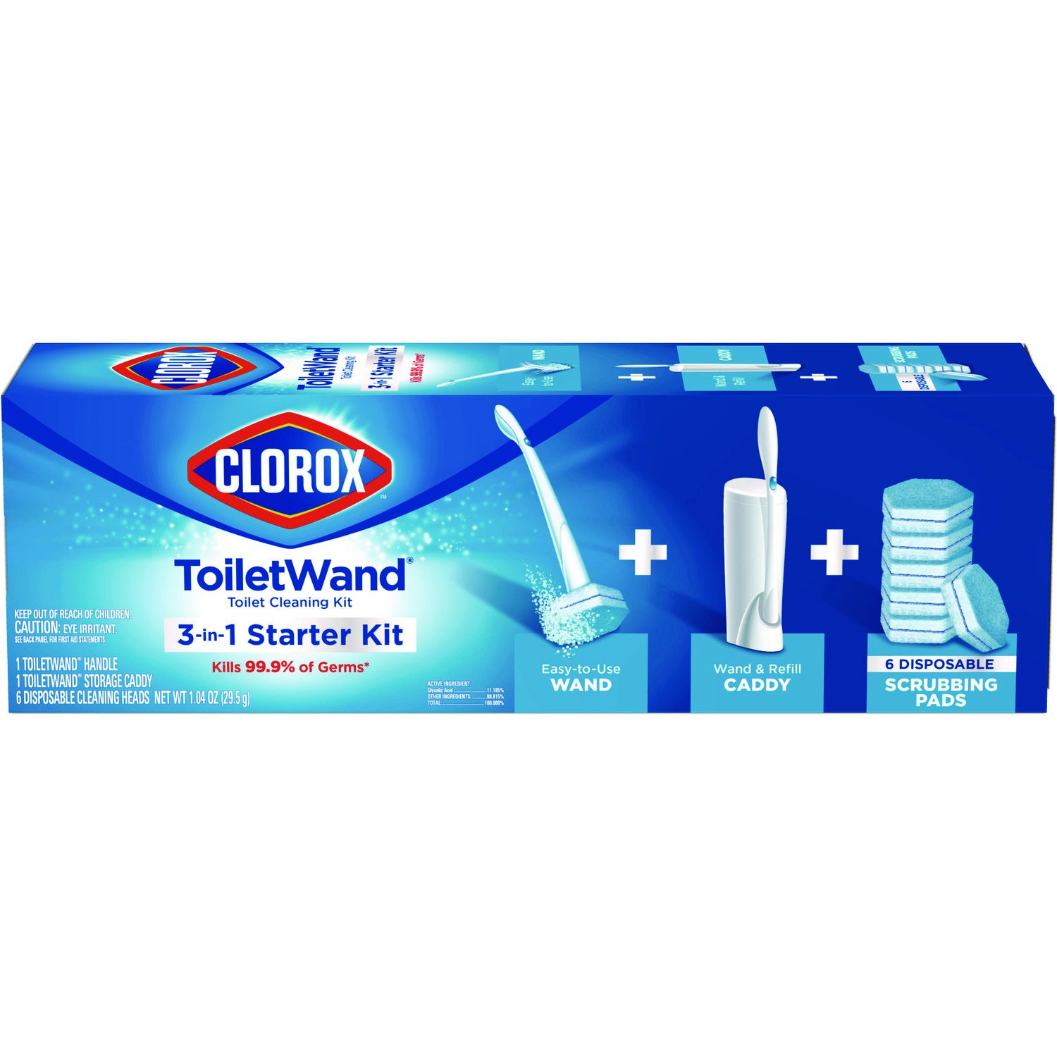 Clorox® ToiletWand Disposable Toilet Cleaning System Handle, Caddy and