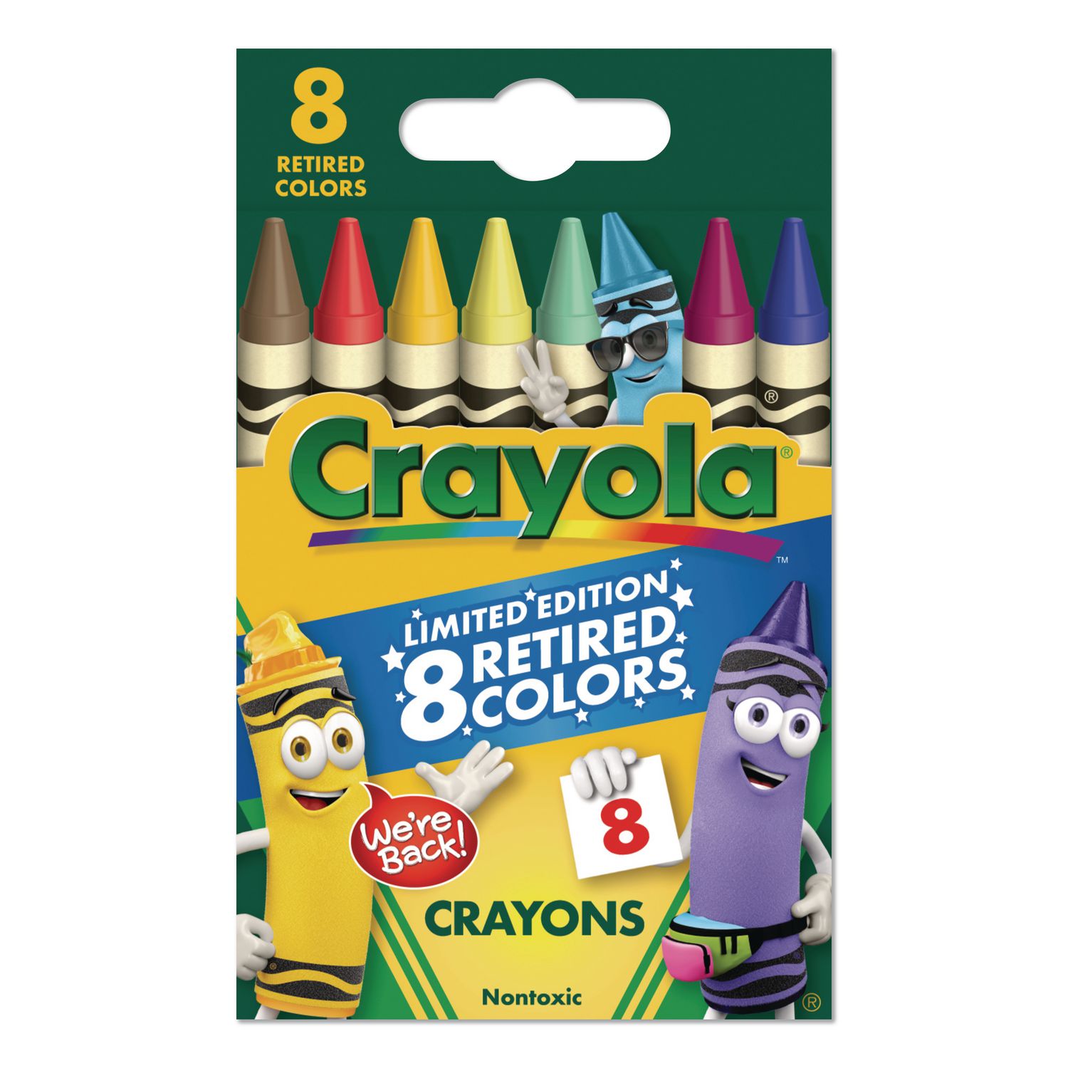 Crayola® Limited Edition Retired Color Crayons, Regular Size, 8