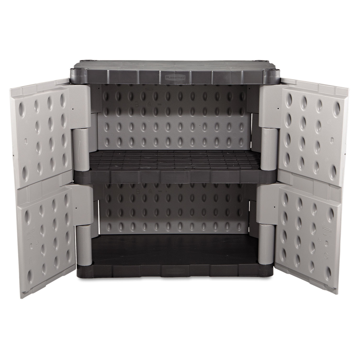 Rubbermaid® DoubleDoor Storage Base, 36w x 18d x 36h, Gray