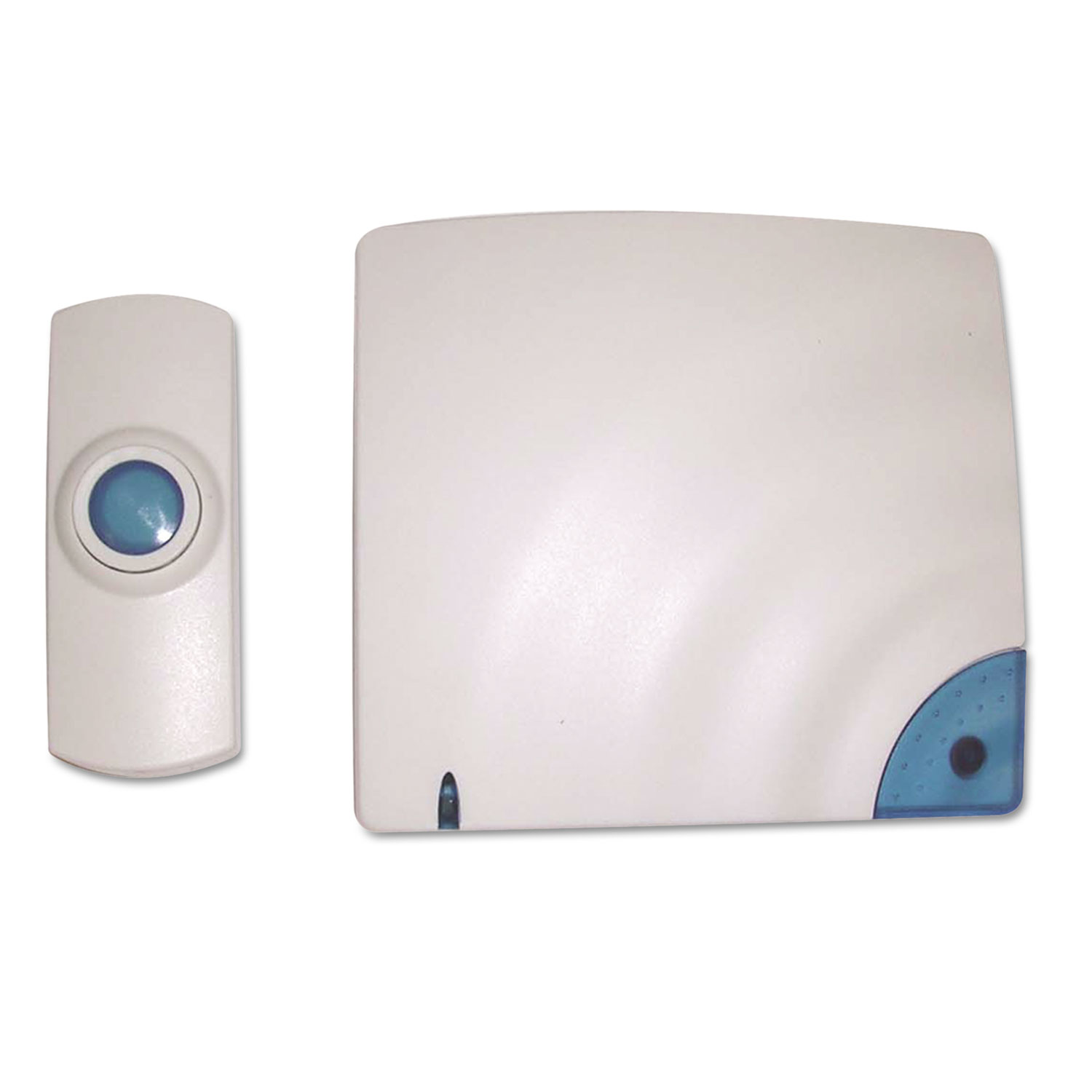 Wireless Doorbell, Battery Operated, 13/8w x 3/4d x 31/2h, Bone
