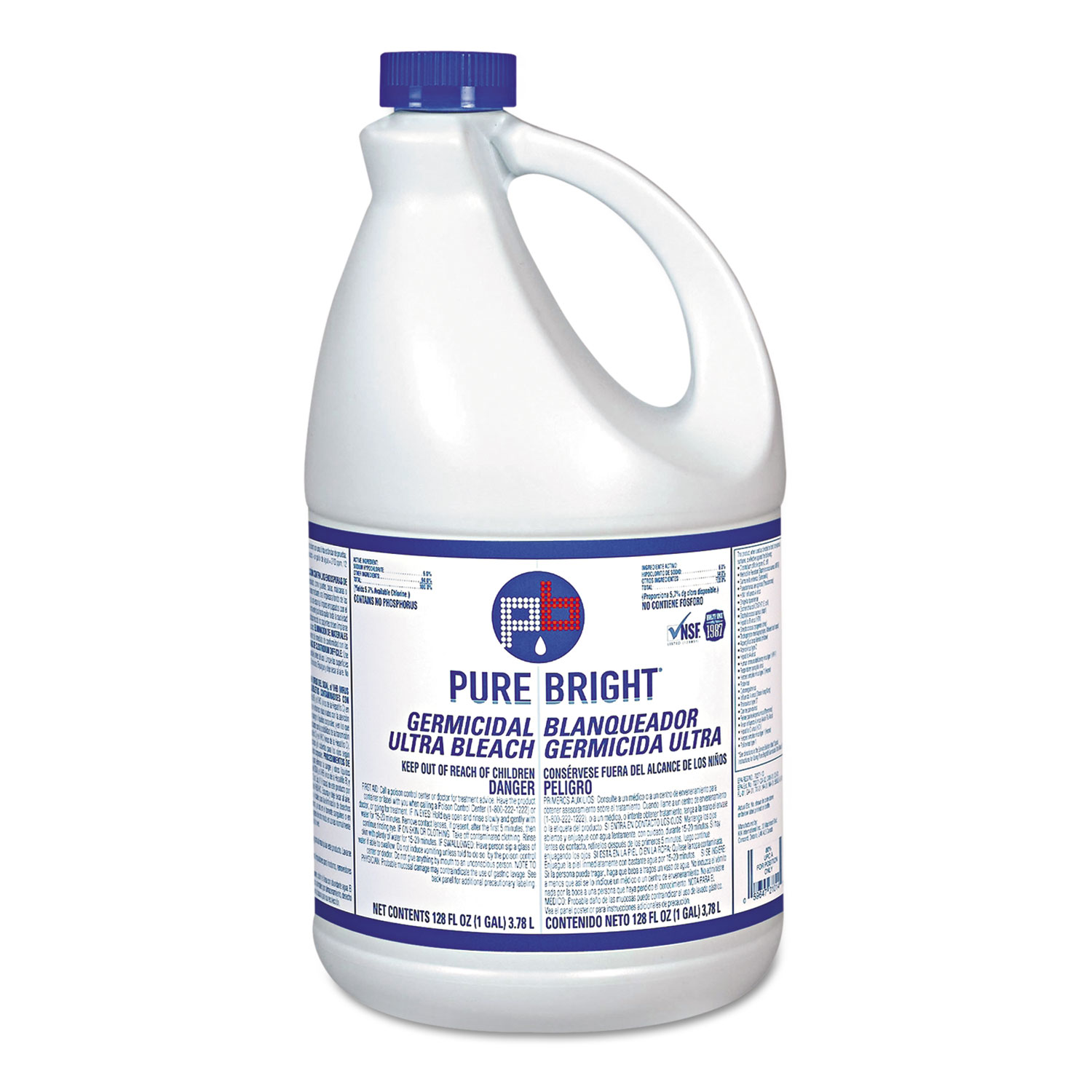 Pure Bright Liquid Bleach, 1 gal Bottle, 6/Carton BuyDirect