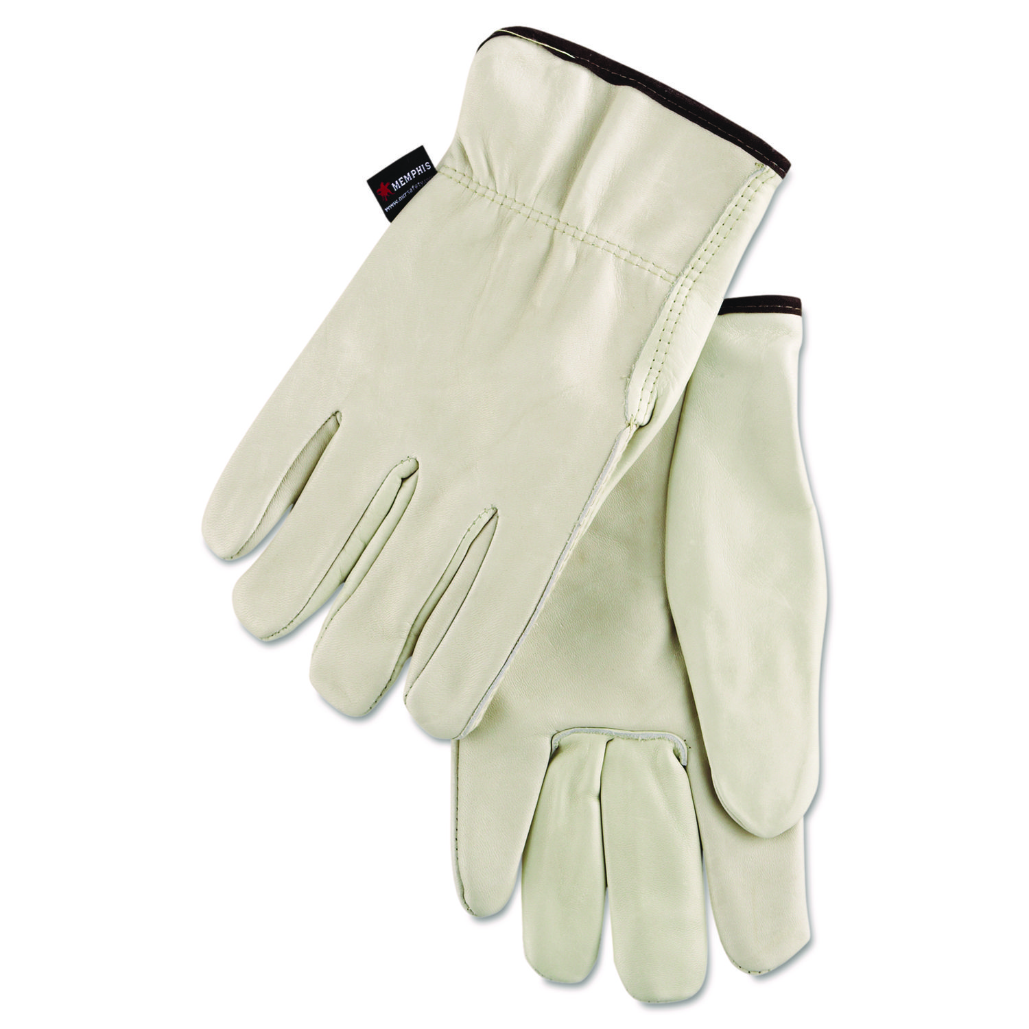 MCR™ Safety Premium Grade Leather Insulated Driver Gloves, Cream, Large