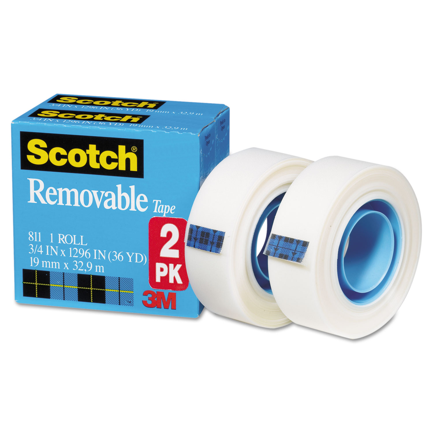 MMM8112PK Scotch Removable Tape 811 2PK Zuma