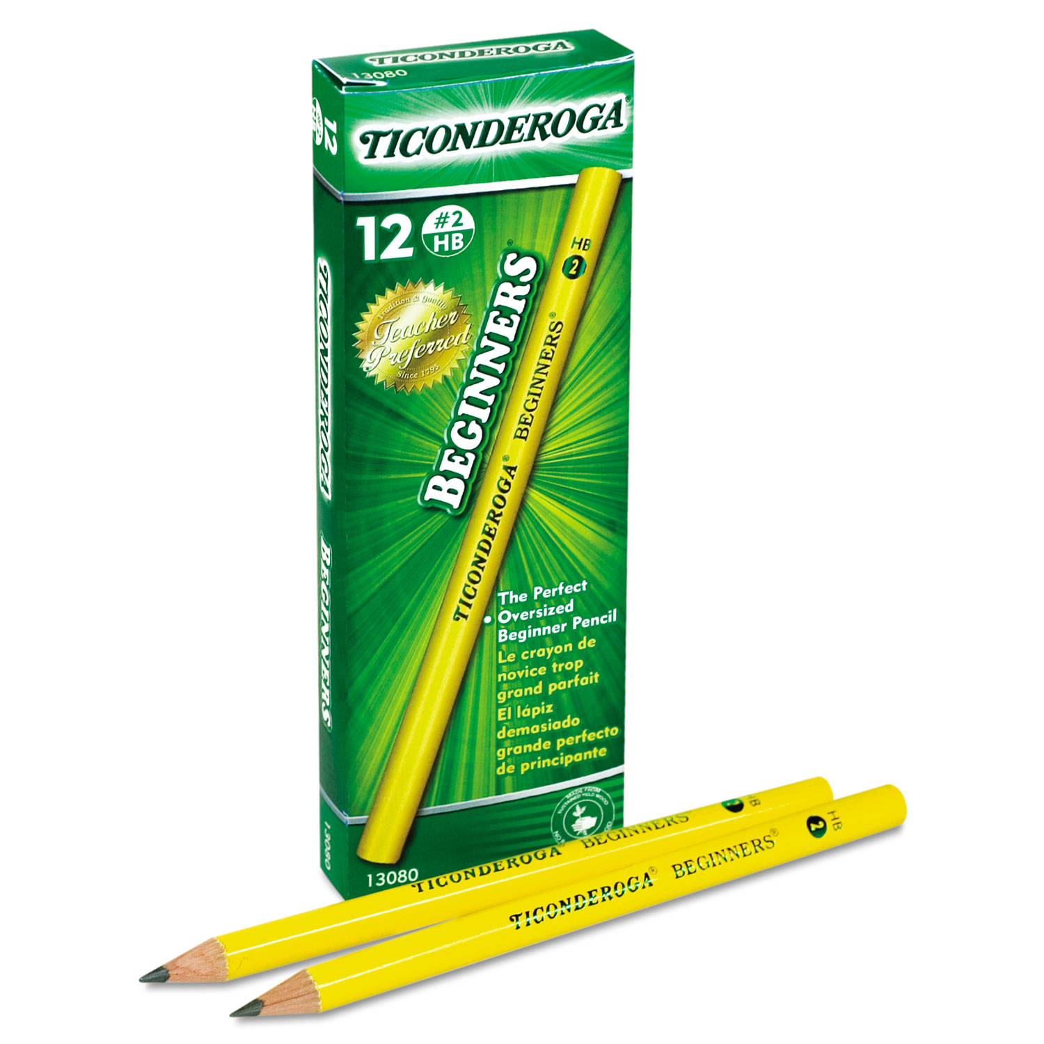 Dixon® Ticonderoga Beginners Woodcase Pencil with Microban Protection