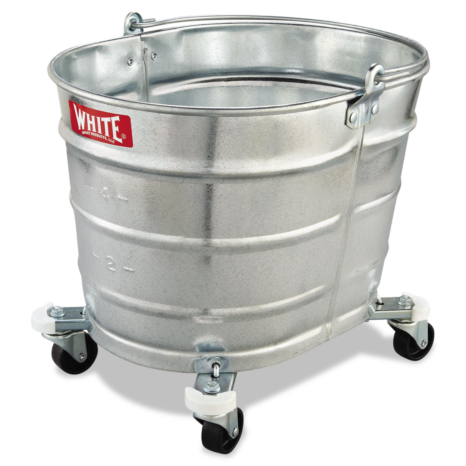 Metal Mop Bucket, 26 qt, Steel Zerbee