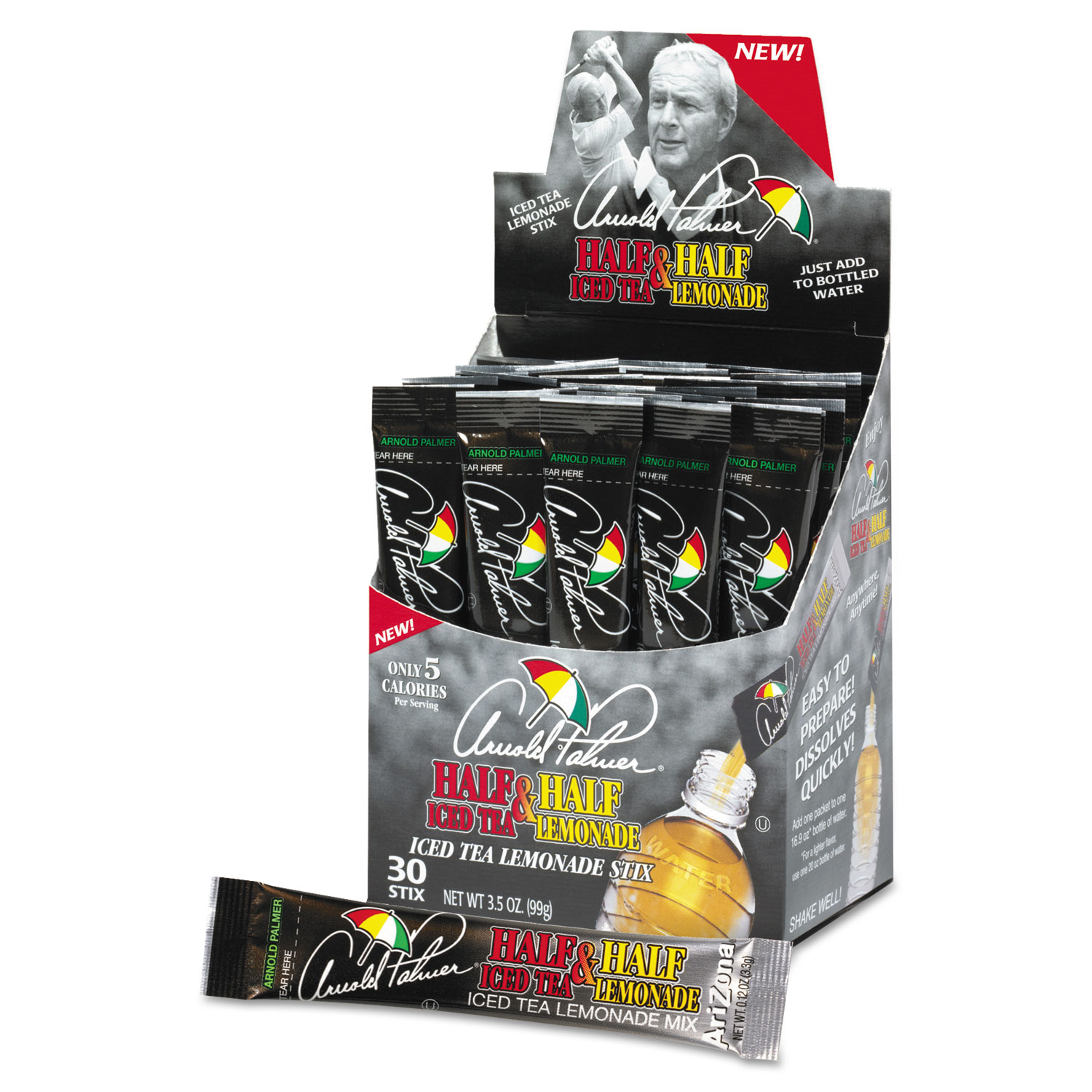 Arnold Palmer Half & Half Iced Tea Lemonade Powder Stix, 30 Packets