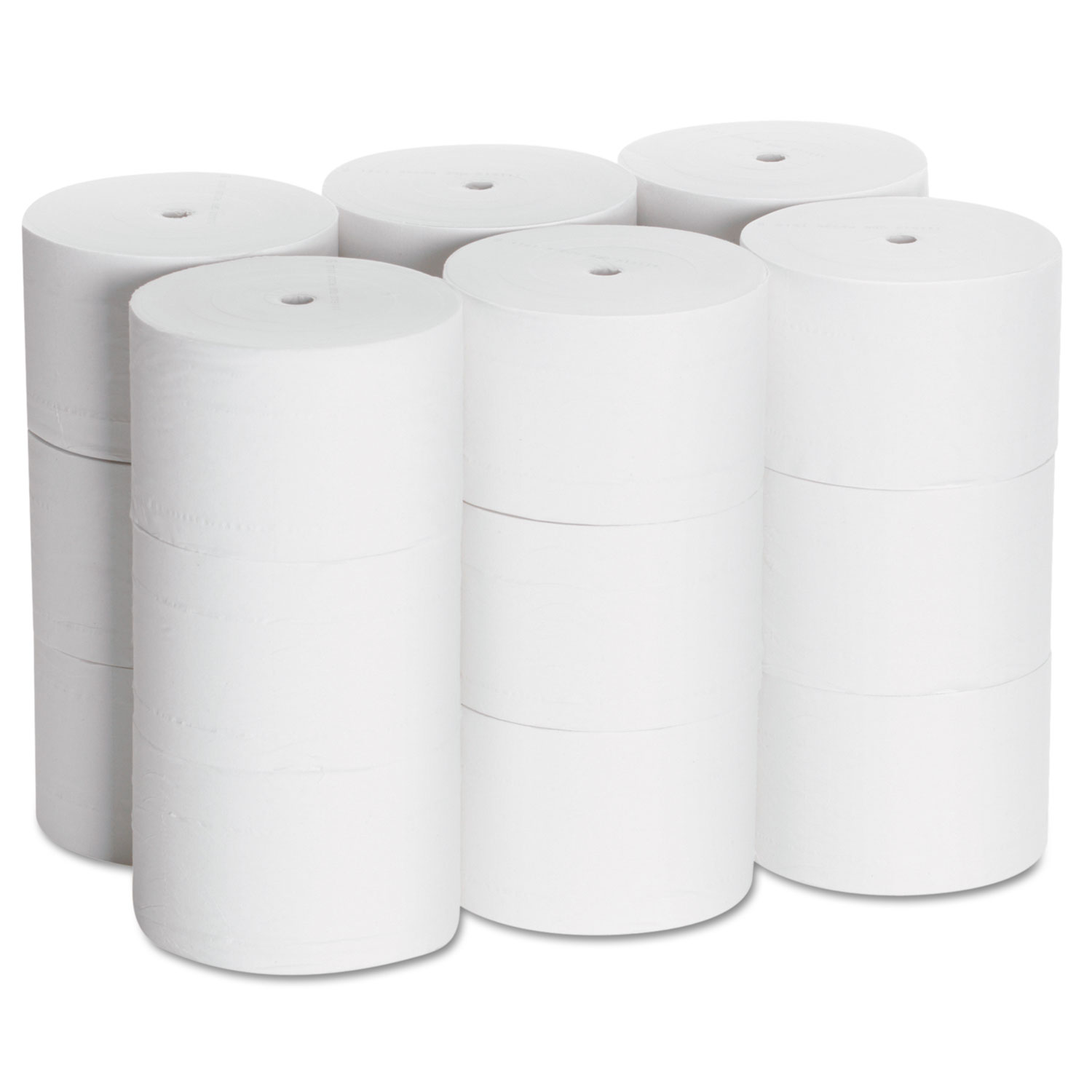 Compact Coreless 2 Ply Toilet Paper 1500 Sheets, 8 Roll/Case