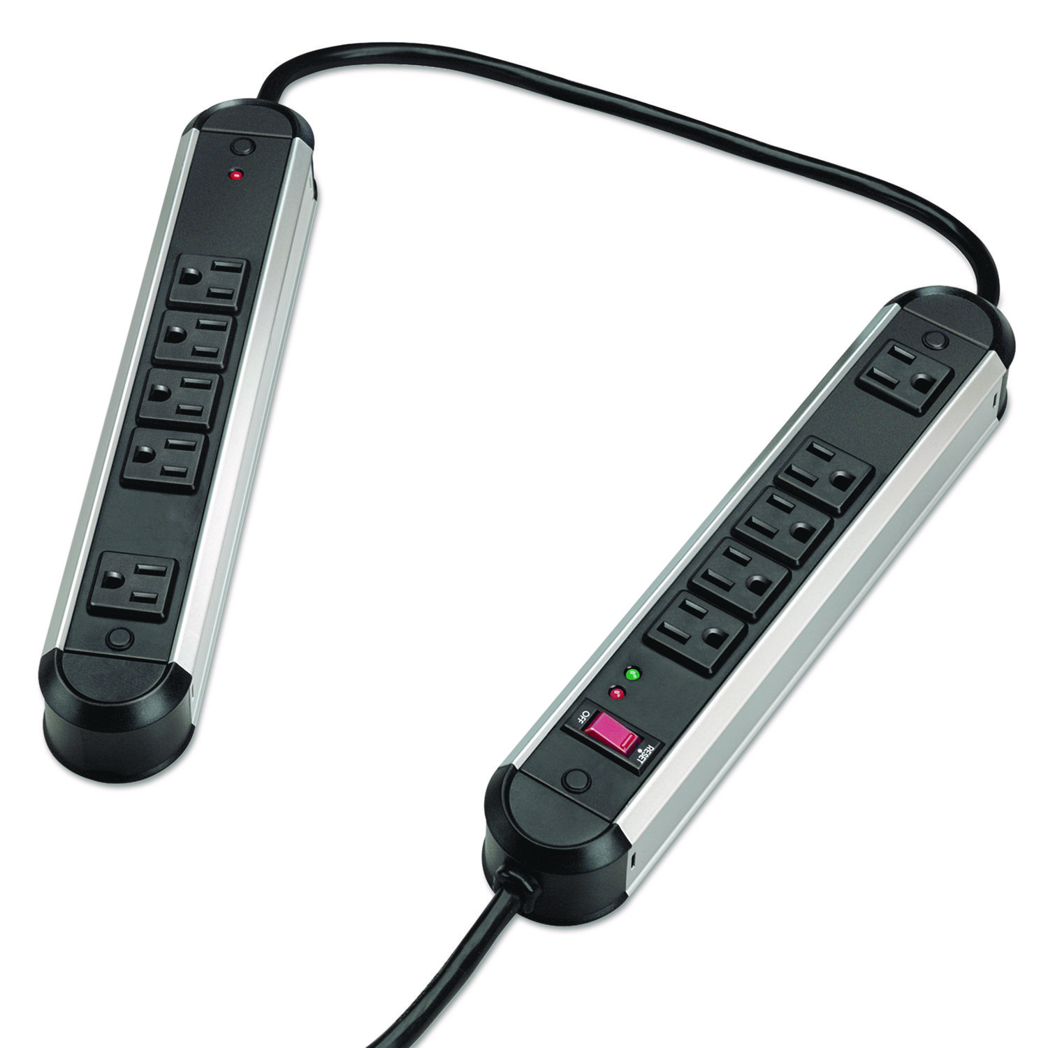 FEL99082 Fellowes Split Metal Surge Protector Zuma