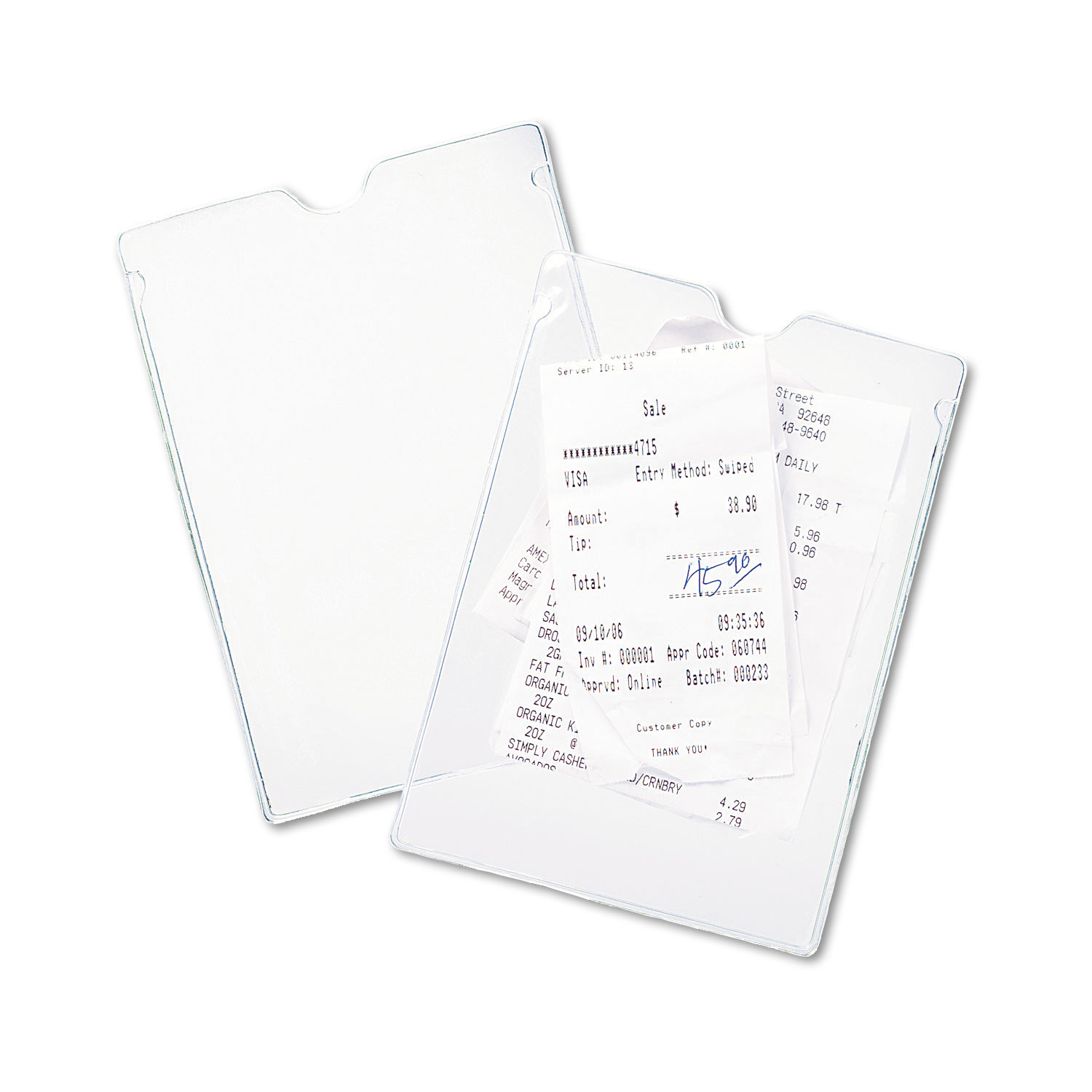 Avery® TopLoad Clear Vinyl Envelopes w/Thumb Notch, 4 x 6, Clear, 10