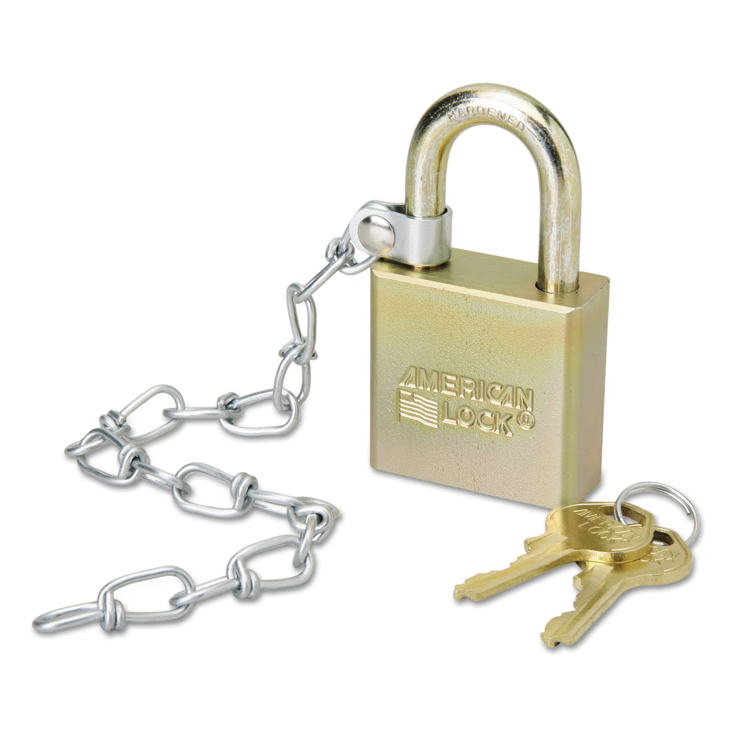 Padlock With Attached Chain by AbilityOne® NSN5881010