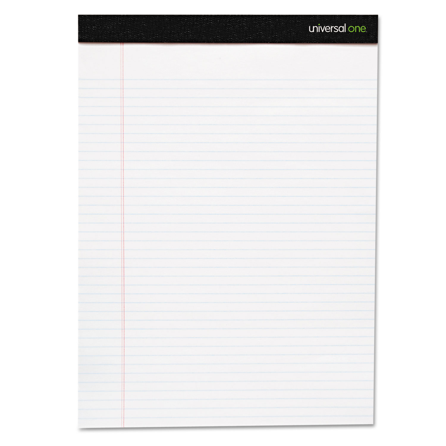 Universal Premium Ruled Writing Pads, Wide/Legal Rule, 8.5 x 11, White