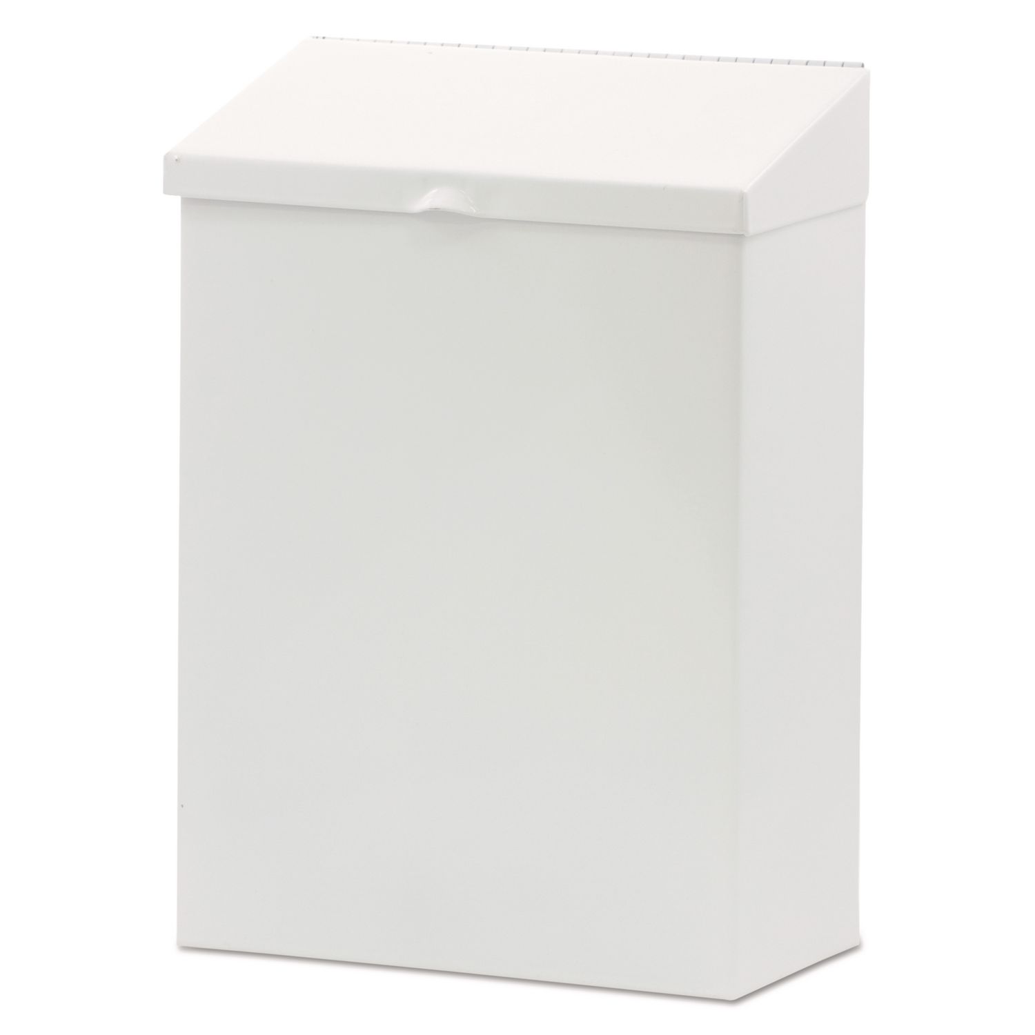HOSPECO® Feminine Hygiene Product Waste Receptacle, Metal, White